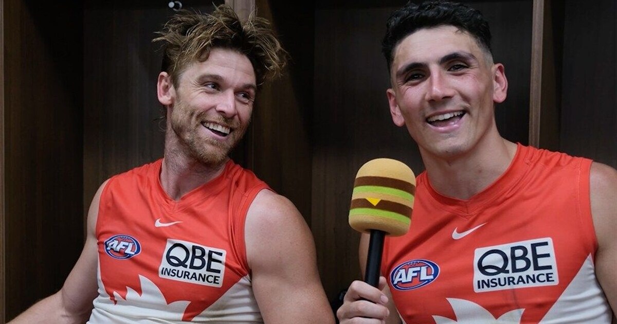 Juzzy On The Maccas Mic After Our Win Over Gws