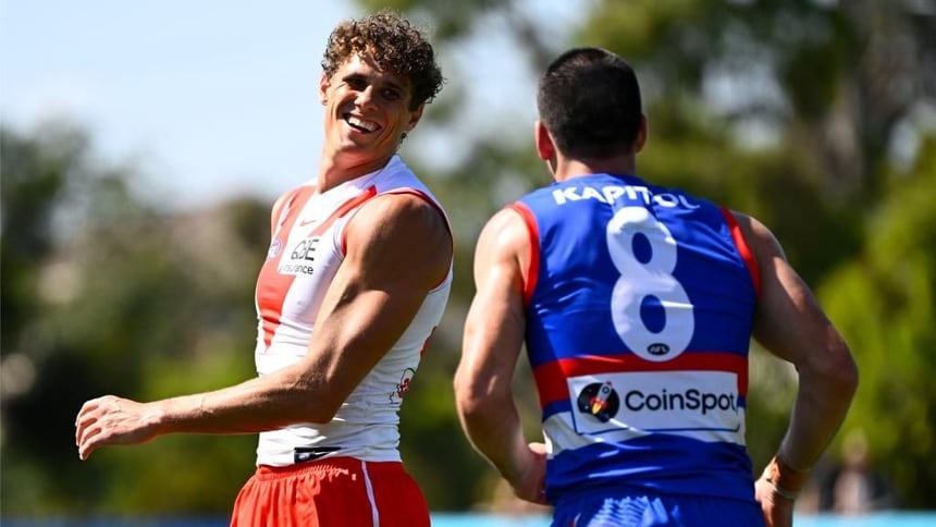 Curnow boots four in first Swans game, fellow recruit impresses